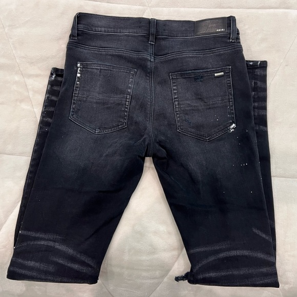 AMIRI MX1 Brown Plaid Patch Jeans - Picture 3 of 6